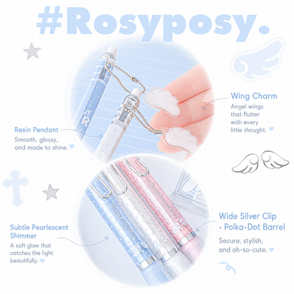 ROSYPOSY Angelic Wings Pearlescent Gel Pen Set