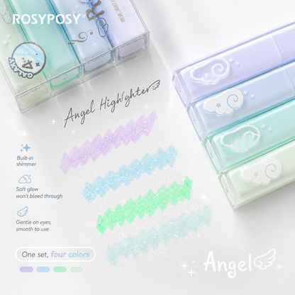 ROSYPOSY Angelic Shimmer Pastel Highlighter Set