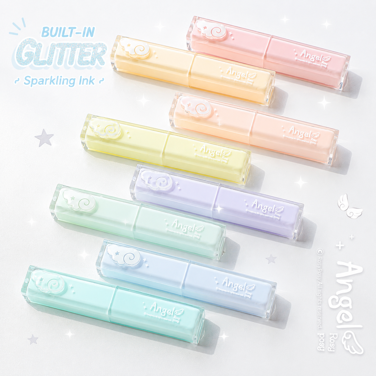 ROSYPOSY Angelic Shimmer Pastel Highlighter Set