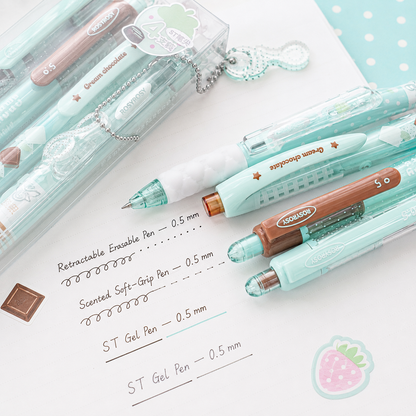 ROSYPOSY Strawberry Chocolate Melody Gel Pen Set by ROSYPOSY - aesthetic stationery and journaling supplies at Lumiyear