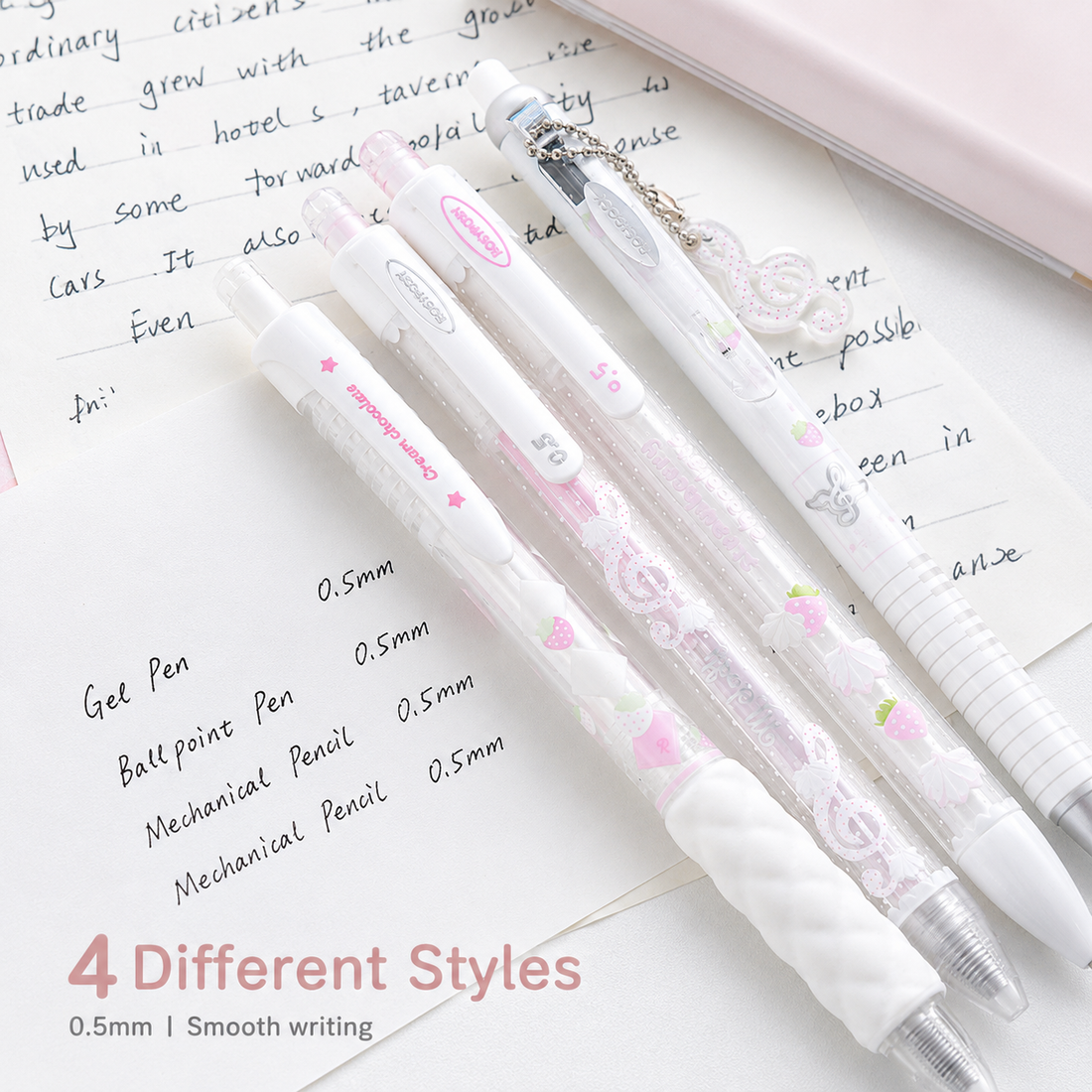 ROSYPOSY Strawberry Chocolate Melody Gel Pen Set