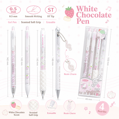 ROSYPOSY Strawberry Chocolate Melody Gel Pen Set by ROSYPOSY - aesthetic stationery and journaling supplies at Lumiyear