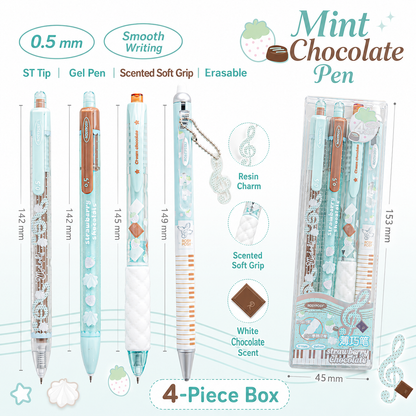 ROSYPOSY Strawberry Chocolate Melody Gel Pen Set by ROSYPOSY - aesthetic stationery and journaling supplies at Lumiyear