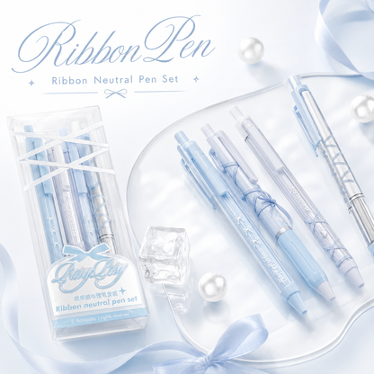 ROSYPOSY DIY Bow Ribbon Gel Pen Set by ROSYPOSY - aesthetic stationery and journaling supplies at Lumiyear