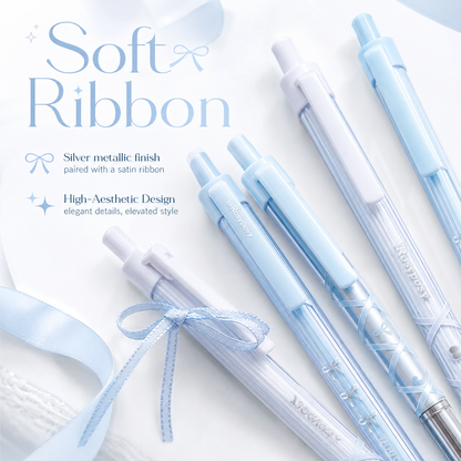 ROSYPOSY DIY Bow Ribbon Gel Pen Set by ROSYPOSY - aesthetic stationery and journaling supplies at Lumiyear