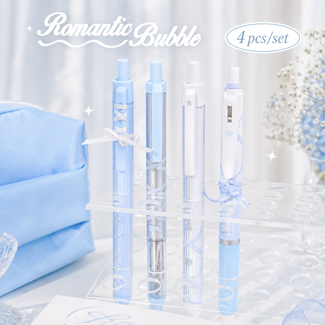 ROSYPOSY DIY Bow Ribbon Gel Pen Set