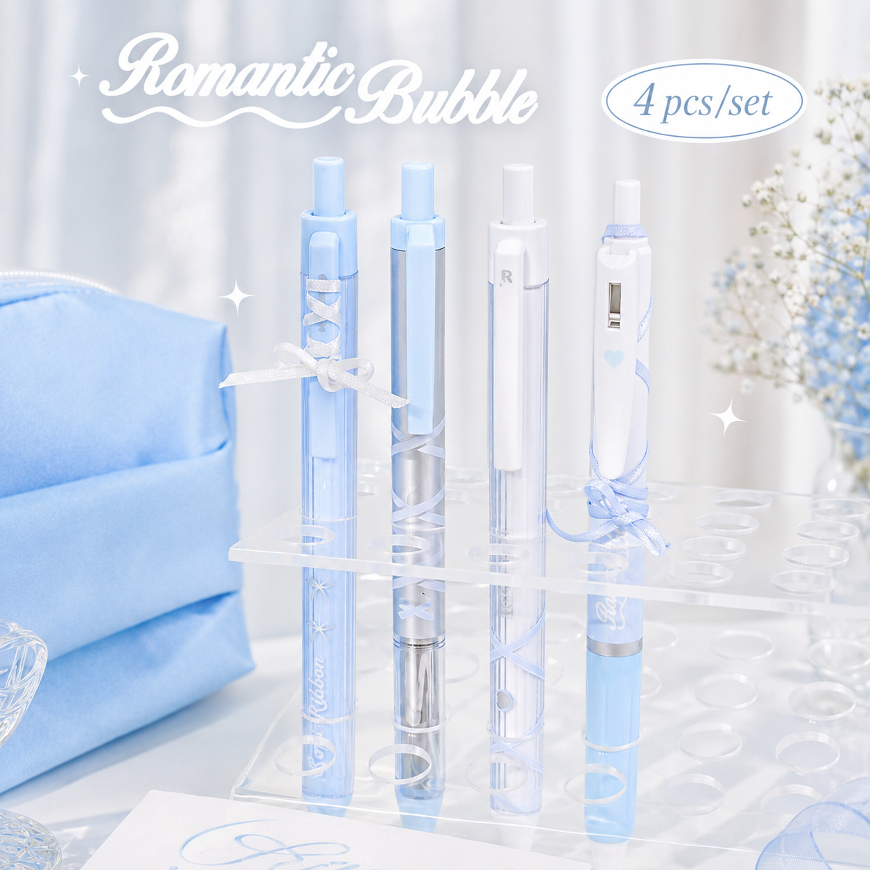 ROSYPOSY DIY Bow Ribbon Gel Pen Set