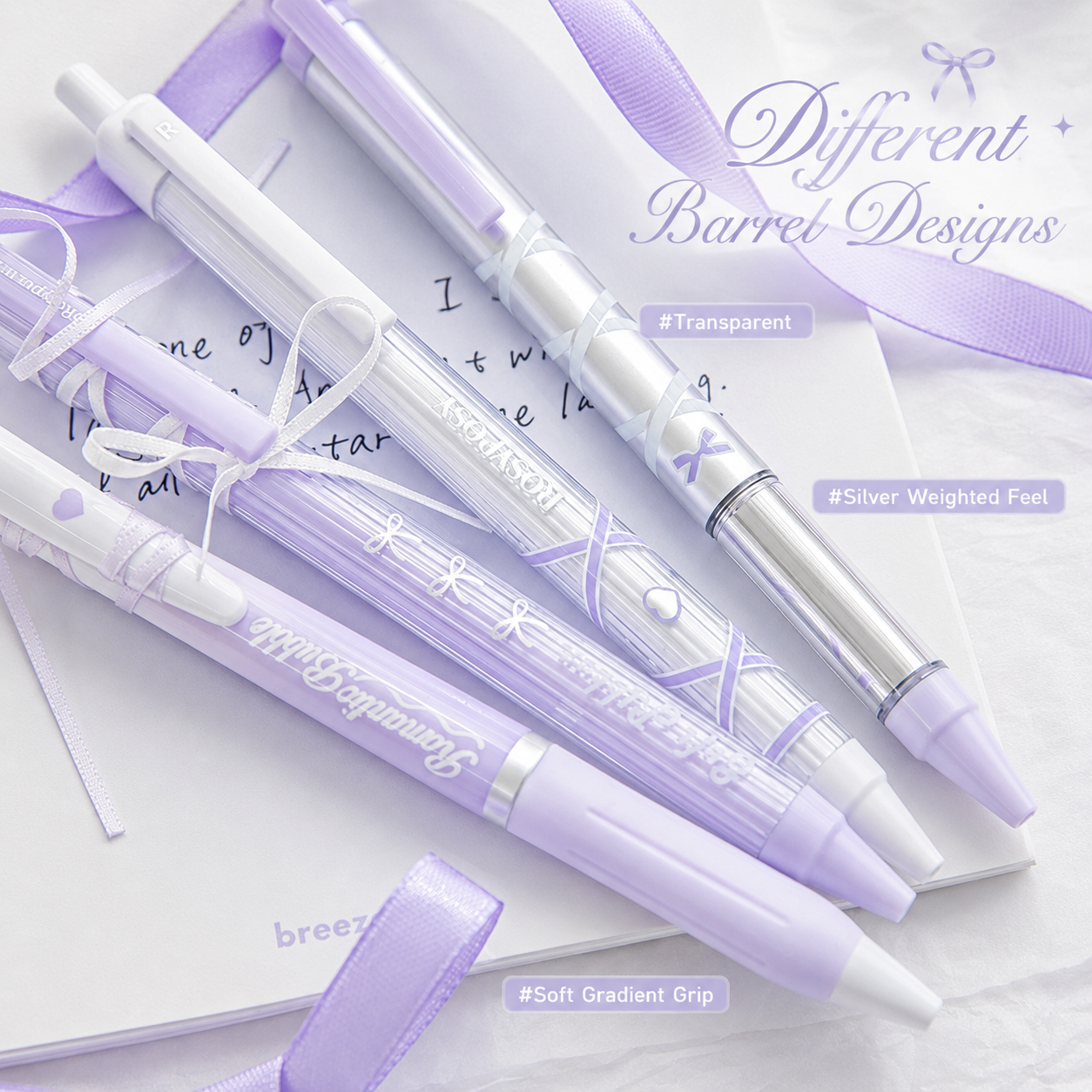 ROSYPOSY DIY Bow Ribbon Gel Pen Set
