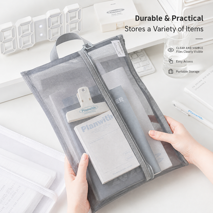 Planwith A4 Double Pocket Mesh File Bag