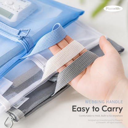 Planwith A4 Double Pocket Mesh File Bag