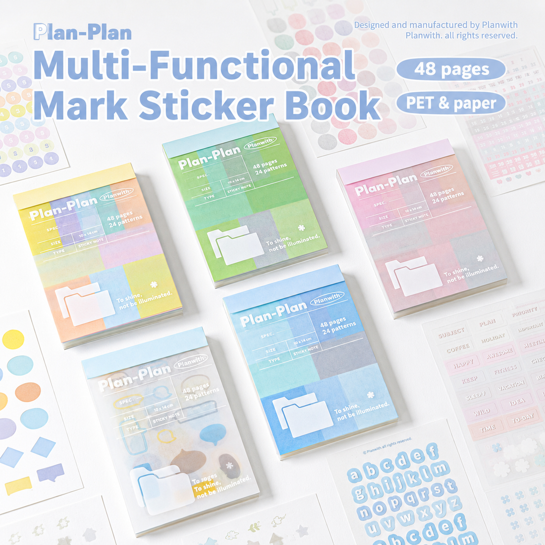 Planwith Multi-Functional Mark Sticky Note Book by Planwith - aesthetic stationery and journaling supplies at Lumiyear