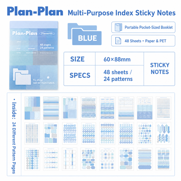 Planwith Multi-Functional Mark Sticky Note Book by Planwith - aesthetic stationery and journaling supplies at Lumiyear