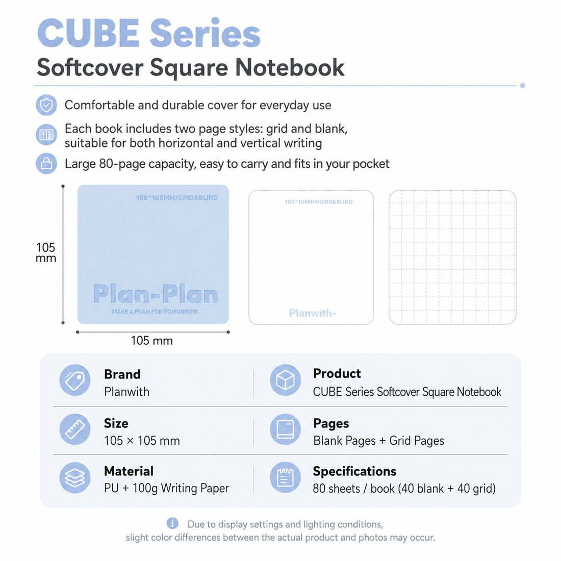 CUBE Series Softcover Square Notebook