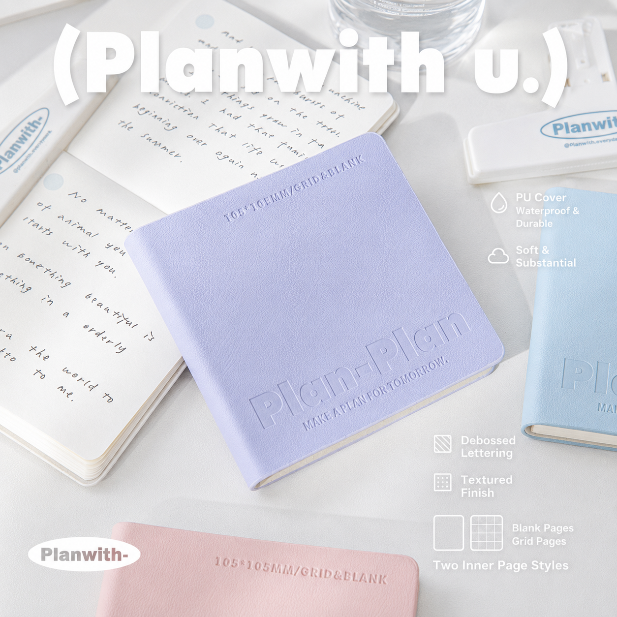 CUBE Series Softcover Square Notebook by Planwith - aesthetic stationery and journaling supplies at Lumiyear