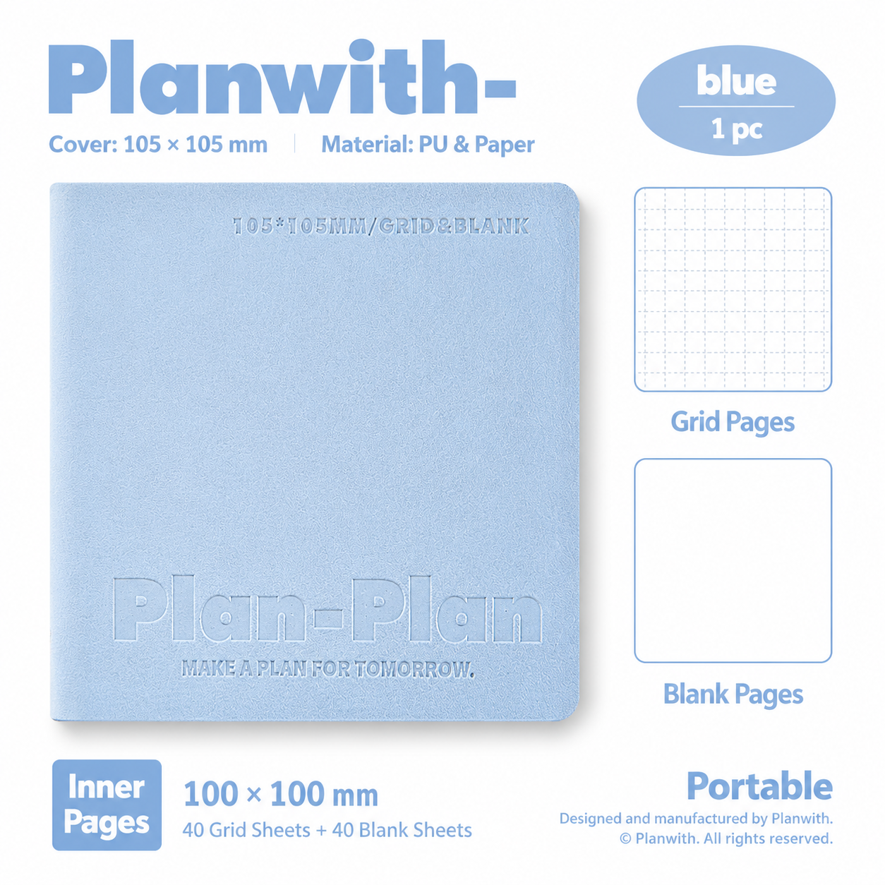 CUBE Series Softcover Square Notebook