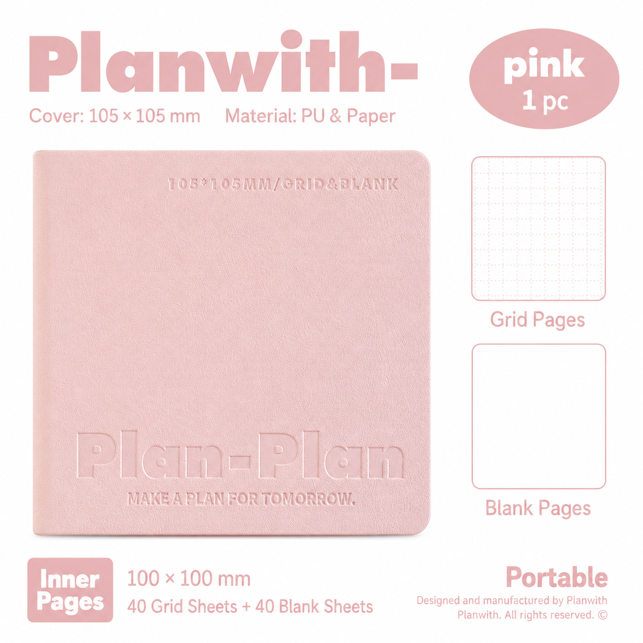 CUBE Series Softcover Square Notebook