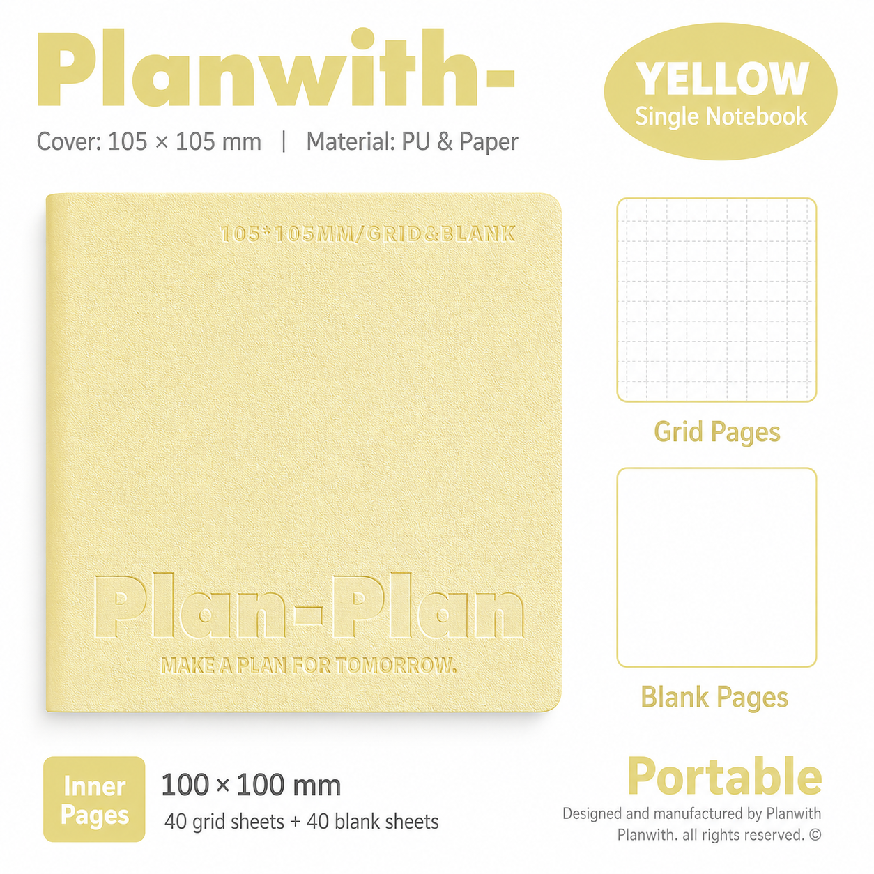 CUBE Series Softcover Square Notebook