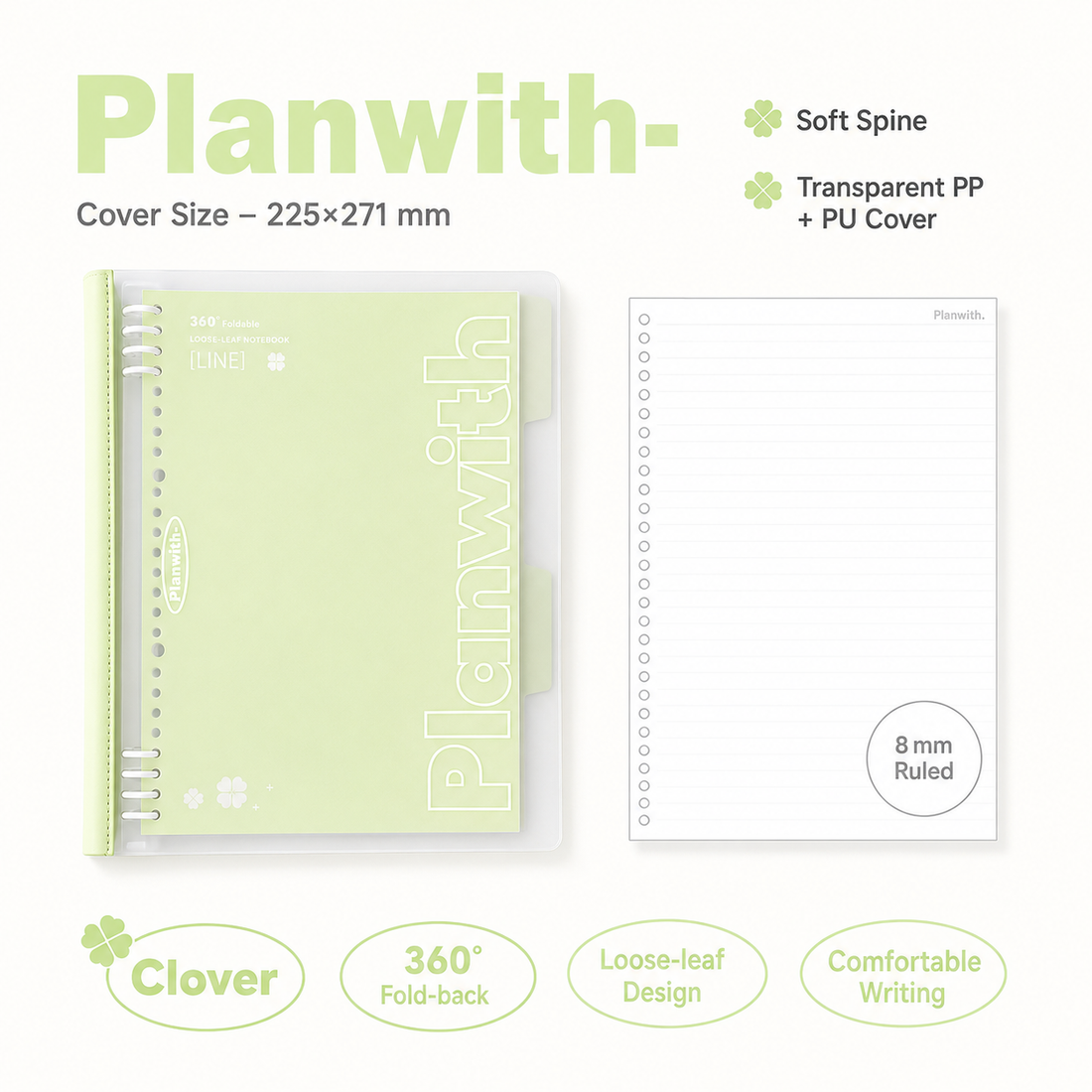 B5 Flexible Series 360° Fold Loose-Leaf Notebook