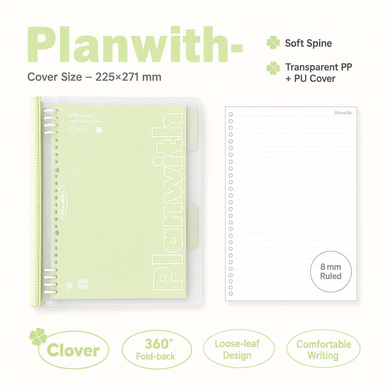 B5 Flexible Series 360° Fold Loose-Leaf Notebook
