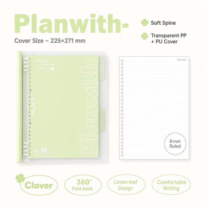 B5 Flexible Series 360° Fold Loose-Leaf Notebook