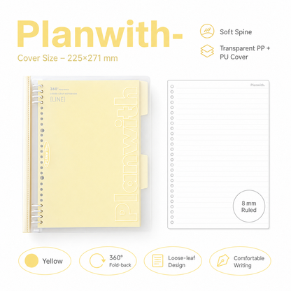 B5 Flexible Series 360° Fold Loose-Leaf Notebook