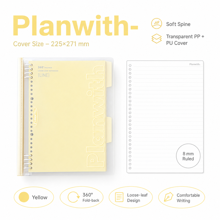 B5 Flexible Series 360° Fold Loose-Leaf Notebook