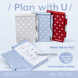Planwith Pocket Metal Memo Pad Set with Twist Pen