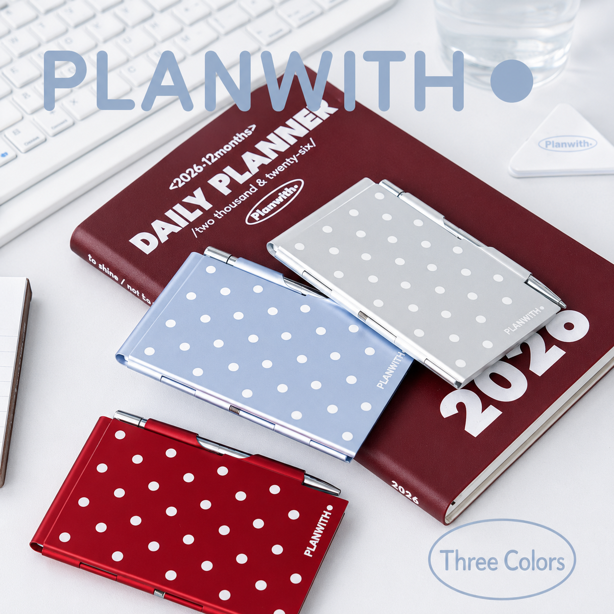 Planwith Pocket Metal Memo Pad Set with Twist Pen