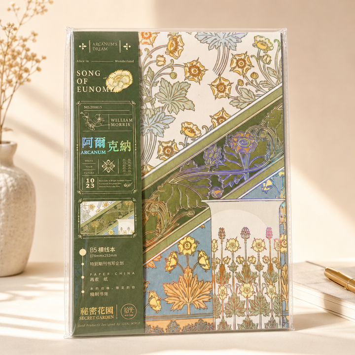 MISSTIME William Morris Vintage B5 Notebook Set
