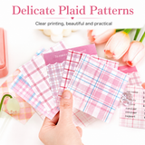 MISSTIME Vintage Plaid Series Sticky Notes Set