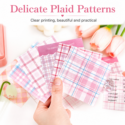 MISSTIME Vintage Plaid Series Sticky Notes Set