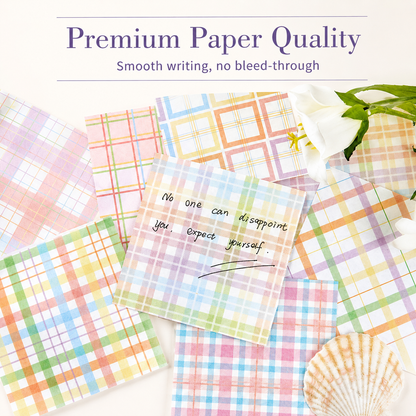 MISSTIME Vintage Plaid Series Sticky Notes Set