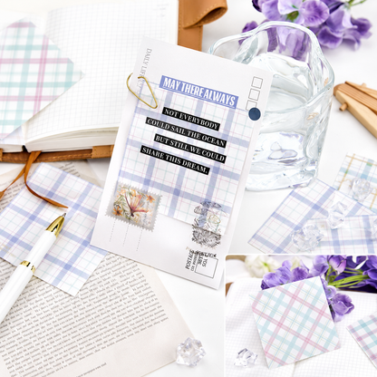MISSTIME Vintage Plaid Series Sticky Notes Set