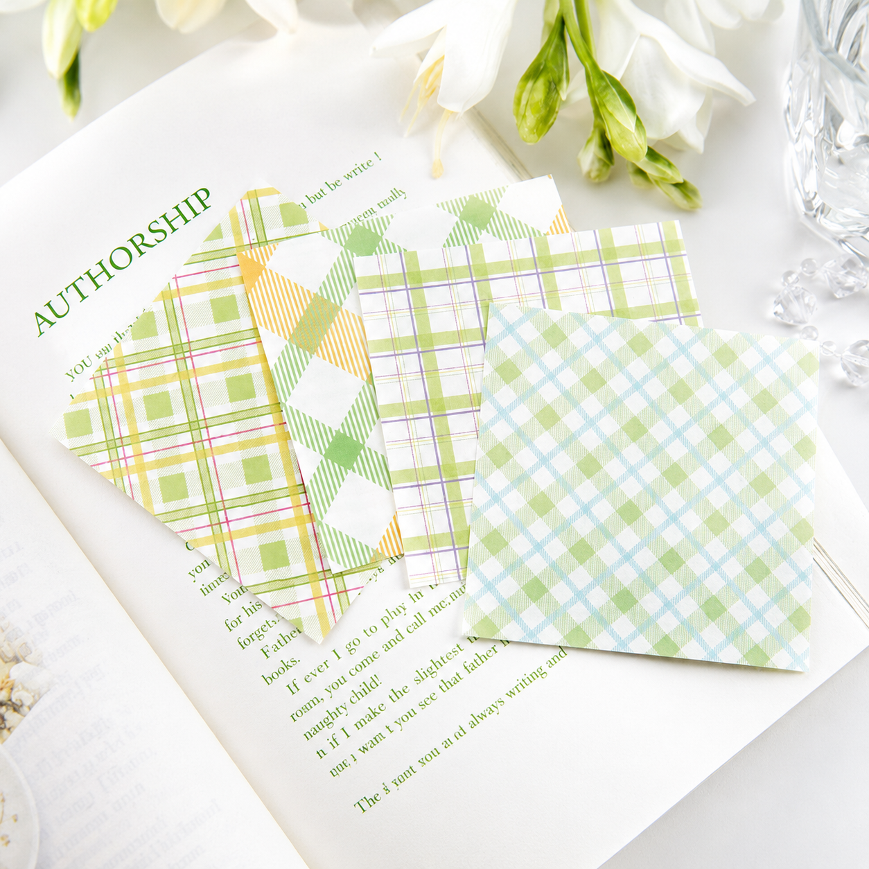 MISSTIME Vintage Plaid Series Sticky Notes Set
