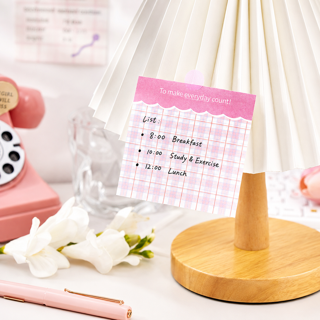 MISSTIME Vintage Plaid Series Sticky Notes Set