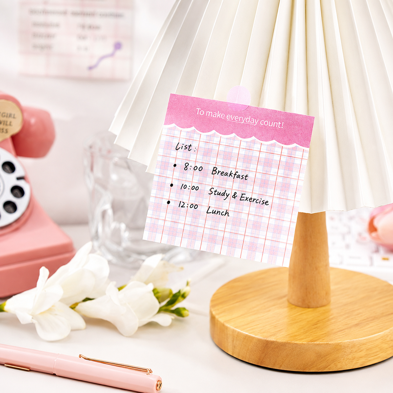 MISSTIME Vintage Plaid Series Sticky Notes Set