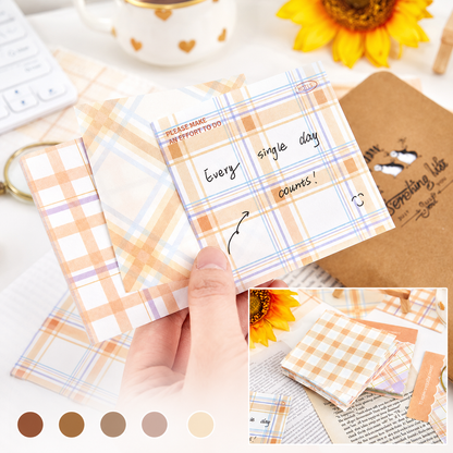 MISSTIME Vintage Plaid Series Sticky Notes Set