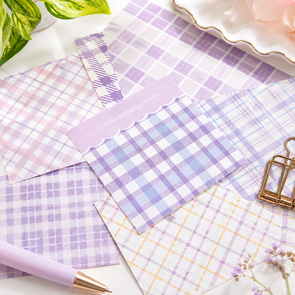 MISSTIME Vintage Plaid Series Sticky Notes Set