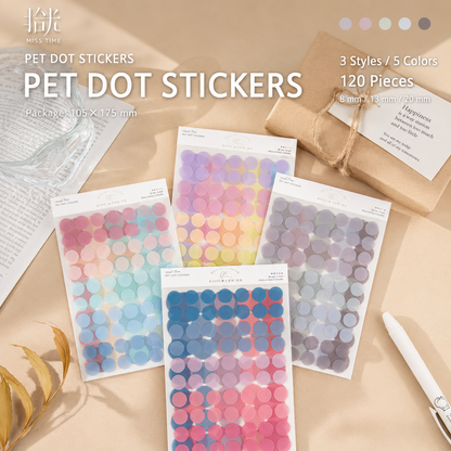 MISSTIME PET Dot Stickers Set (120 Pcs)