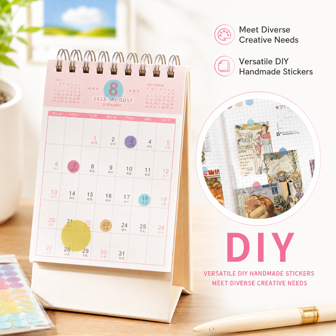 MISSTIME PET Dot Stickers Set (120 Pcs)