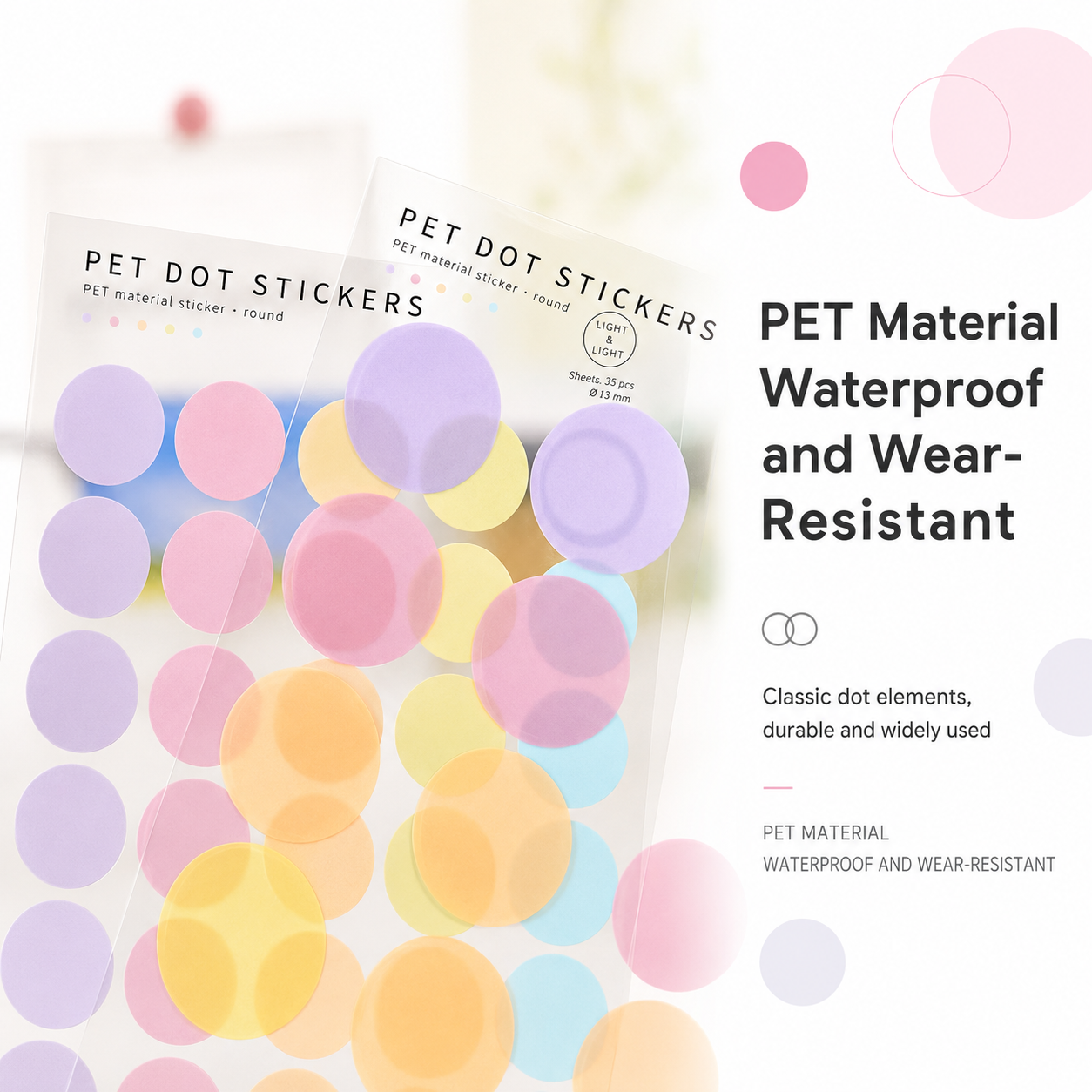 MISSTIME PET Dot Stickers Set (120 Pcs)