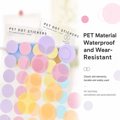 MISSTIME PET Dot Stickers Set (120 Pcs)