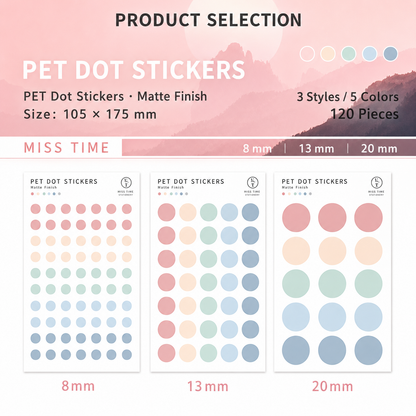 MISSTIME PET Dot Stickers Set (120 Pcs)