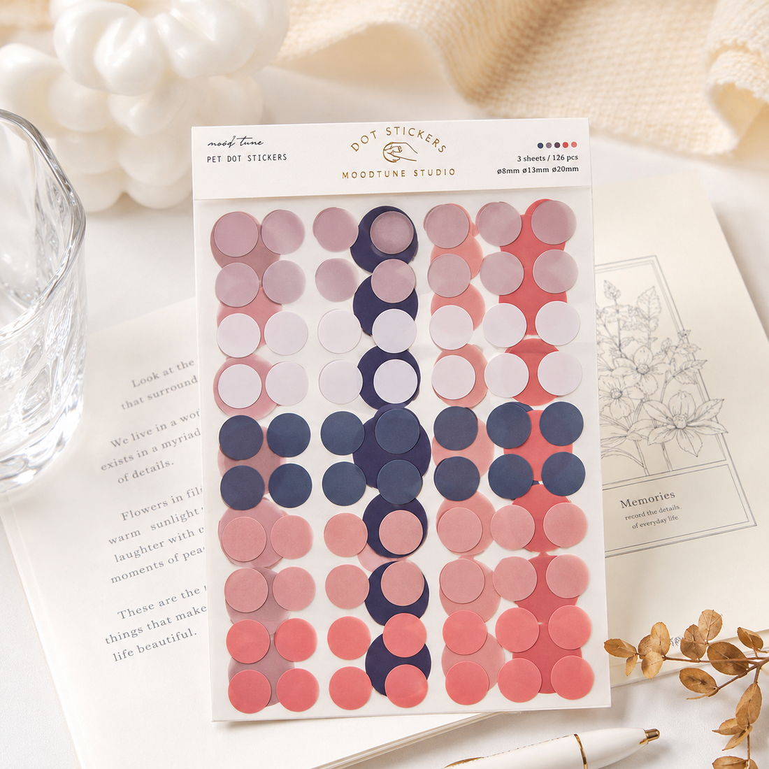 MISSTIME PET Dot Stickers Set (120 Pcs)