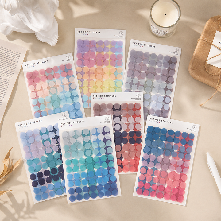 MISSTIME PET Dot Stickers Set (120 Pcs)