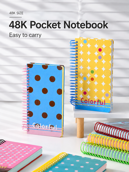 "Polka Dot Series" Soft Spiral Notebook by inrik - aesthetic stationery and journaling supplies at Lumiyear