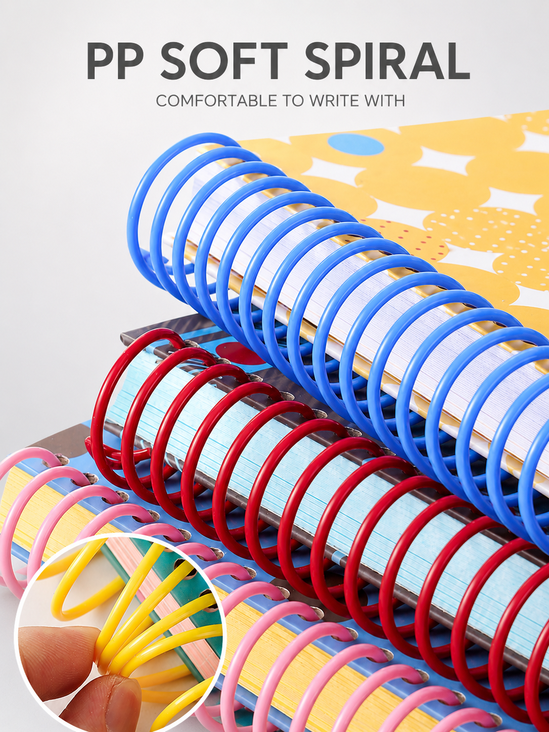 "Polka Dot Series" Soft Spiral Notebook by inrik - aesthetic stationery and journaling supplies at Lumiyear