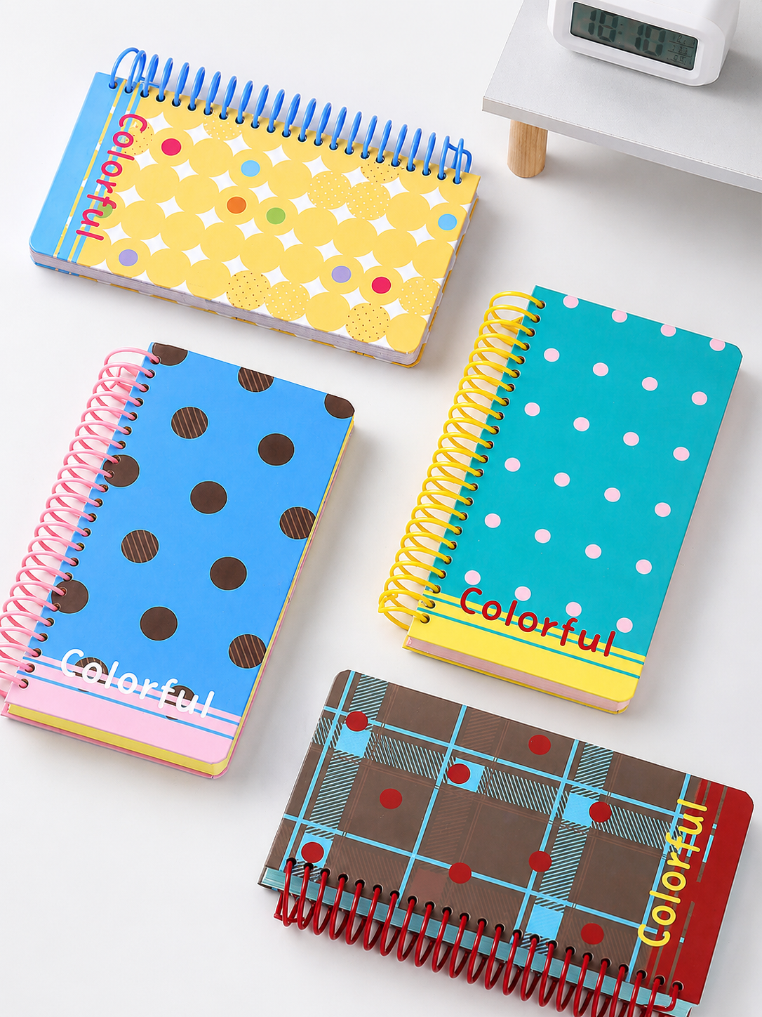 "Polka Dot Series" Soft Spiral Notebook by inrik - aesthetic stationery and journaling supplies at Lumiyear