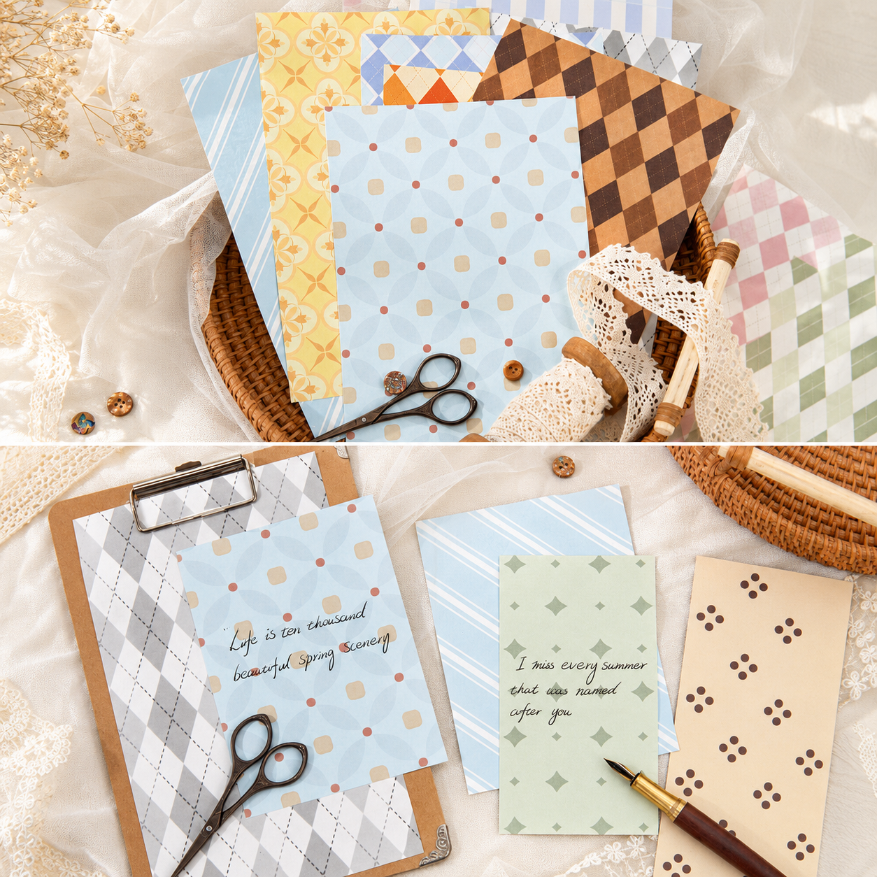 Checkered Tale Series Craft Paper (30 Sheets)