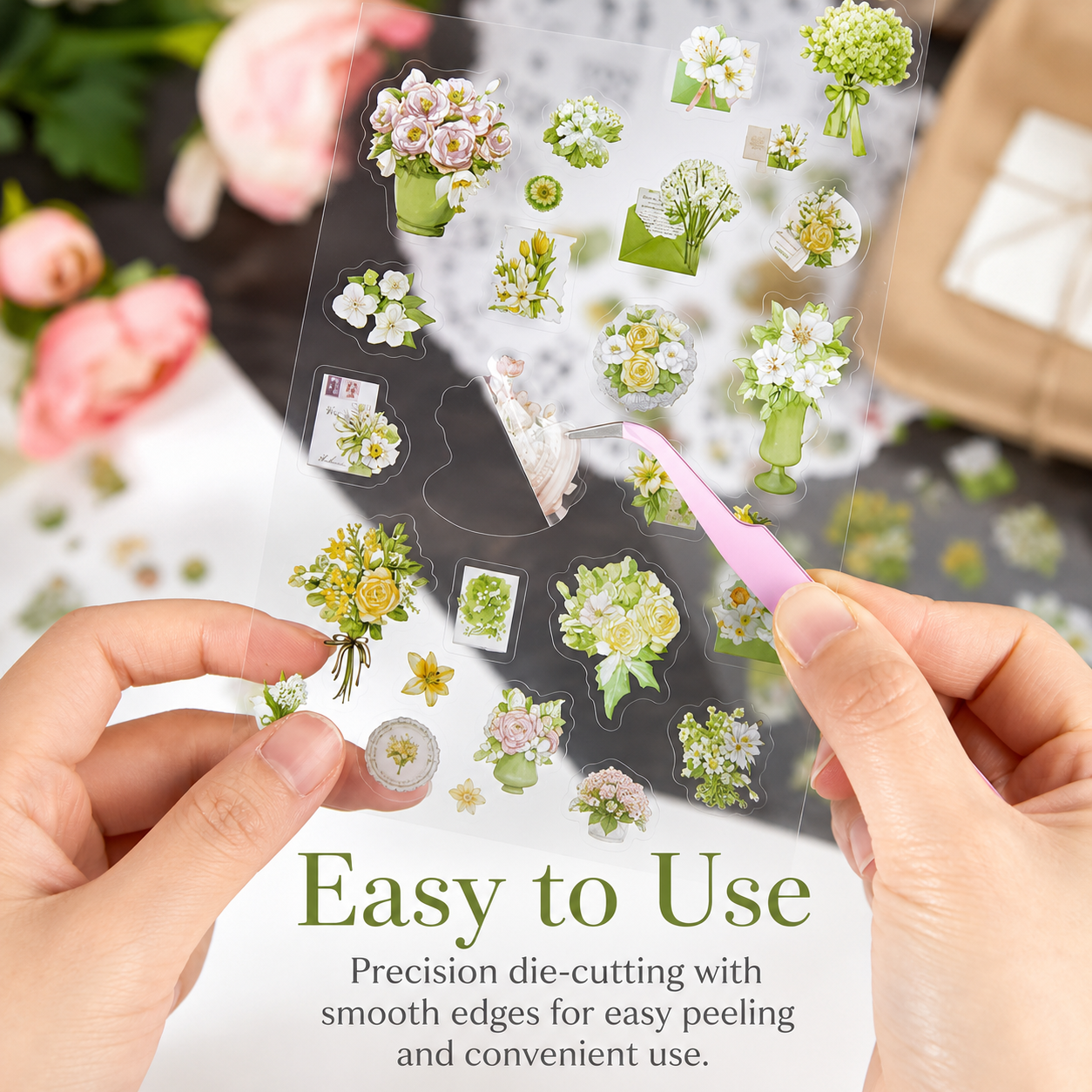 Wandering Blossom PET Floral Sticker Pack (3 Sheets)